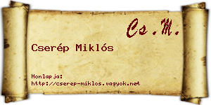 Cserép Miklós névjegykártya